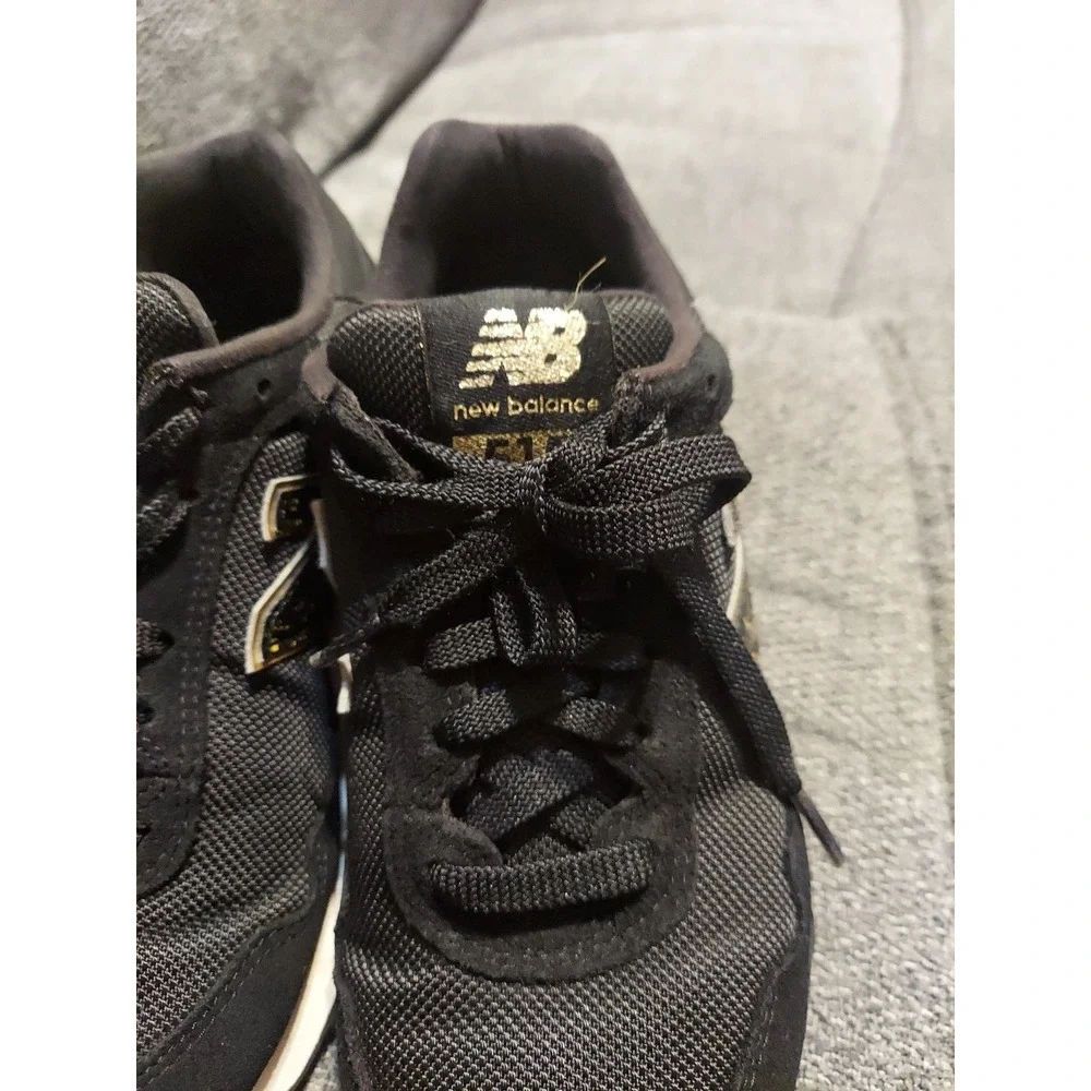 New Balance 515 Black w/ gold speckle Casual Sneakers WL515HRB Women's Size 6.5B